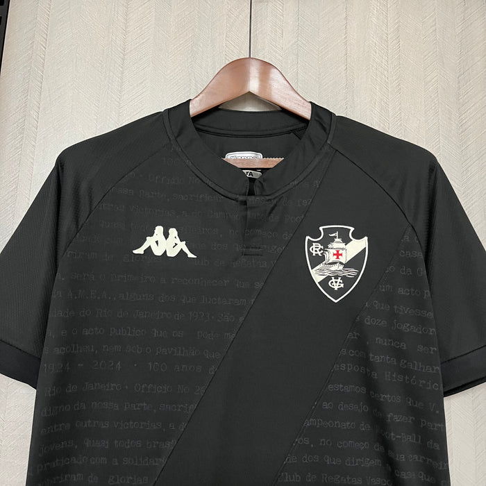 Camisa Vasco da Gama III 24/25 Kombat Kappa Masculina Torcedor - Preta