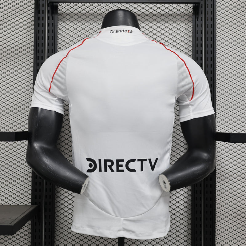 Camisa River Plate Home 2024/25 Jogador Adidas Masculino com Patch - Branca, Vermelha e Preta