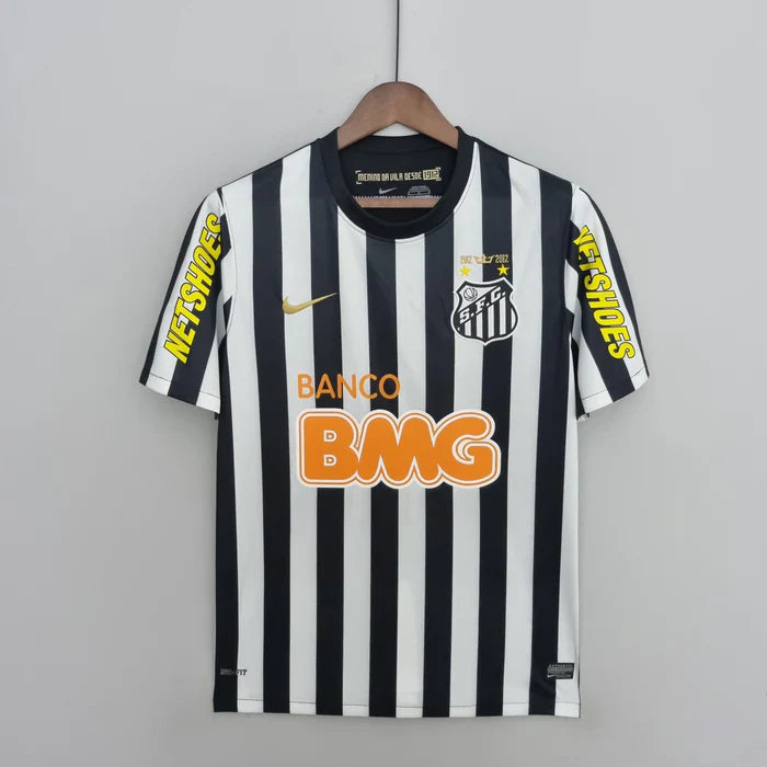Camisa Santos Retrô 2012/13 Away Nike Masculina - Branco e Preto