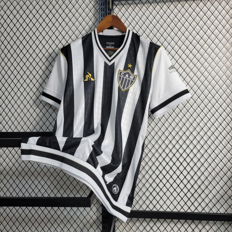 Camisa Atlético Mineiro Retrô 2020 Preta e Branca
