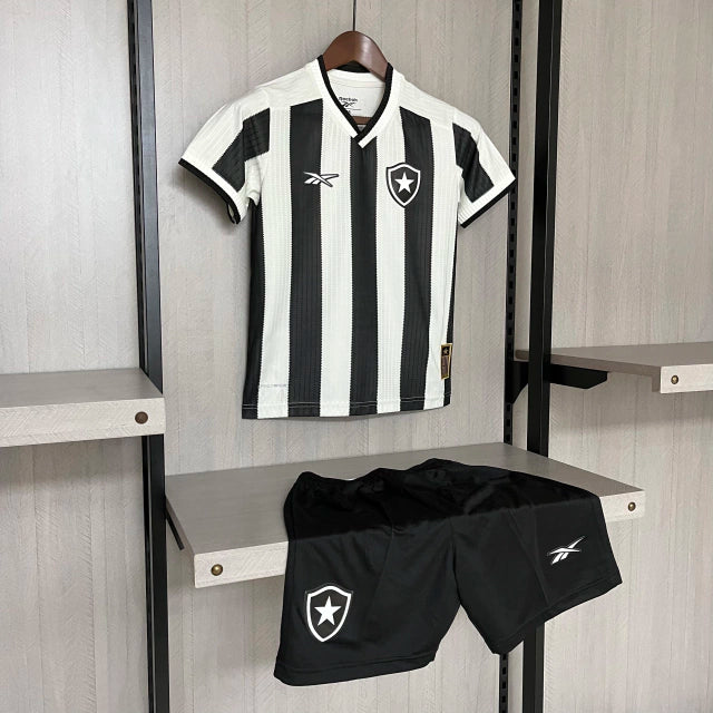 Kit Infantil Botafogo Home 24/25 - Rebook - Branco e Preto