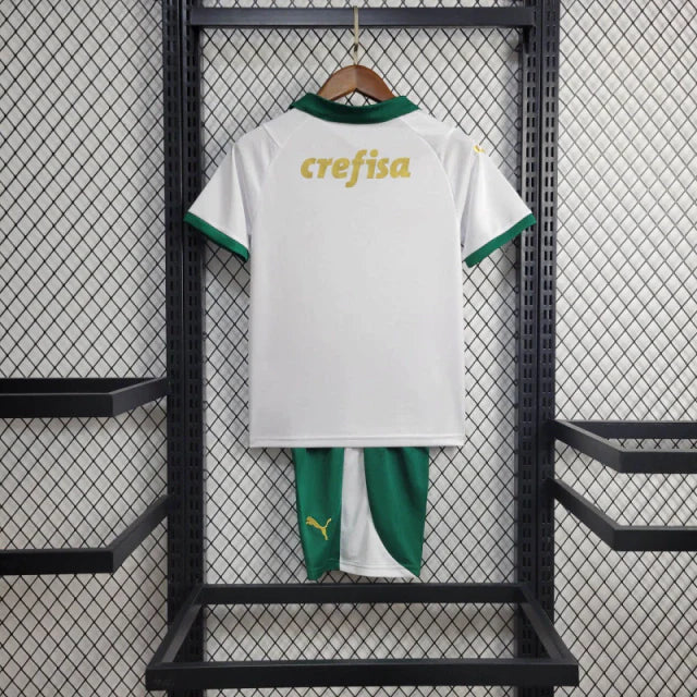 Conjunto Infantil Palmeiras 24/25 Away Puma Torcedor - Branca
