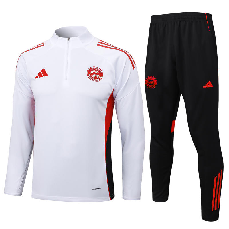 Conjunto de Treino Bayern de Munich 25/26  Branco e Vermelho - Adidas