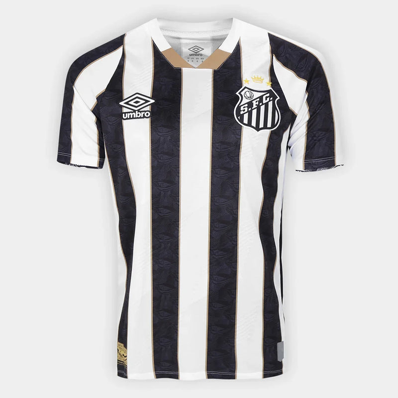 Camisa Santos Away 24/25 Umbro Torcedor Masculino - Preto e Branco