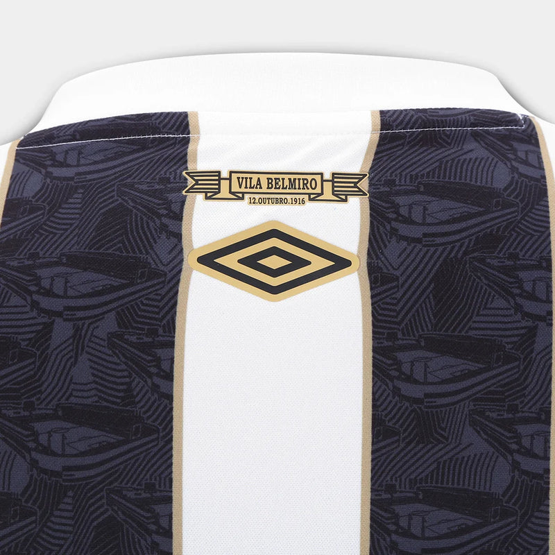 Camisa Santos Away 24/25 Umbro Torcedor Masculino - Preto e Branco