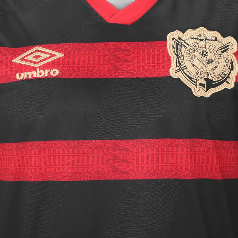 Camisa Sport Home 24/25  Umbro Torcedor Masculino  - Preto e Vermelho