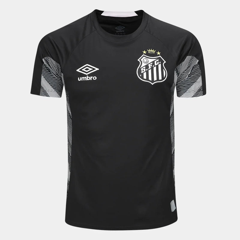 Camisa Santos Treino 25/26 Umbro Torcedor Masculino - Preto e cinza
