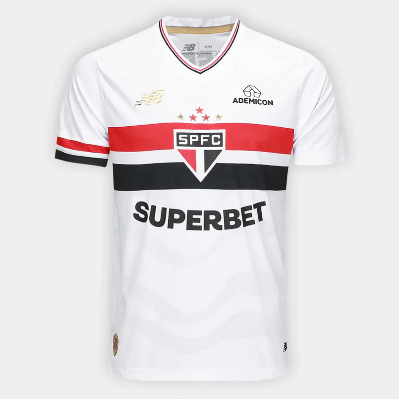 Camisa São Paulo Home 25/26 Jogador New Balance Masculino - Branco