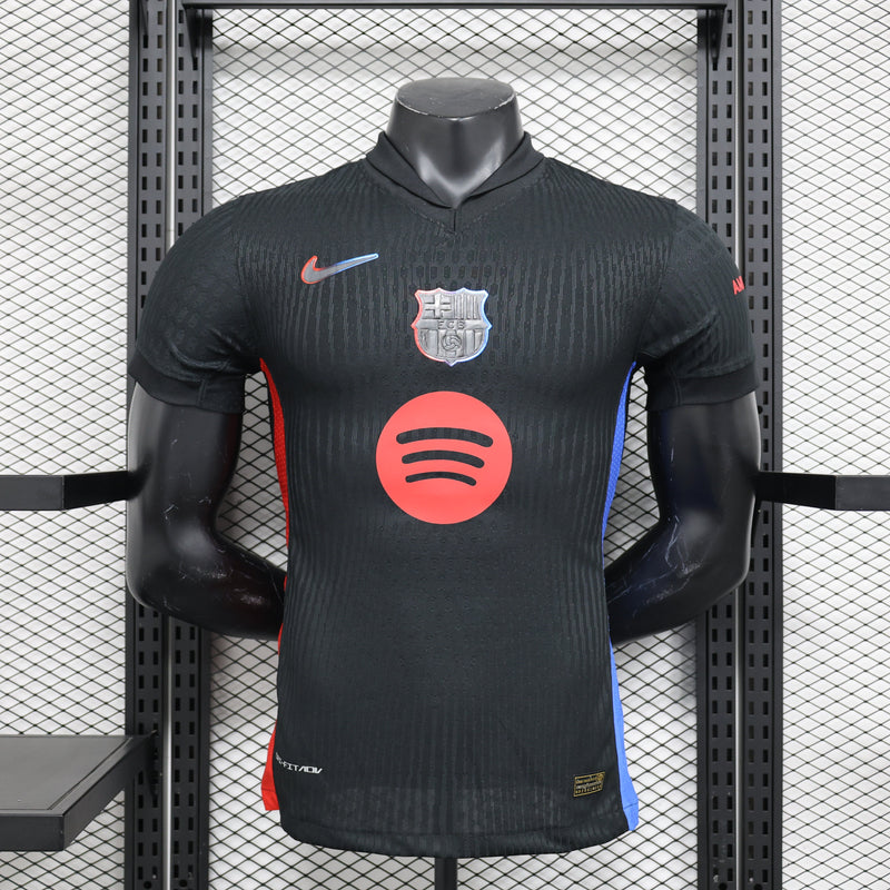 Camisa Barcelona Away 2024/25 Jogador Nike Masculino com Patch - Preta