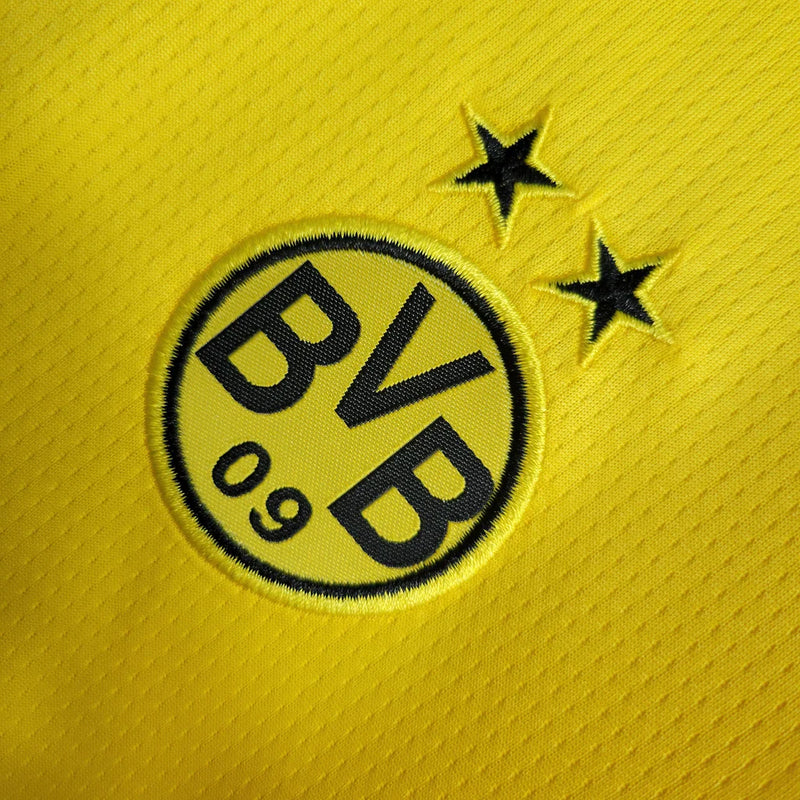 Conjunto Infantil Borussia Dortmund 24/25 Home Puma - Amarelo e Preto