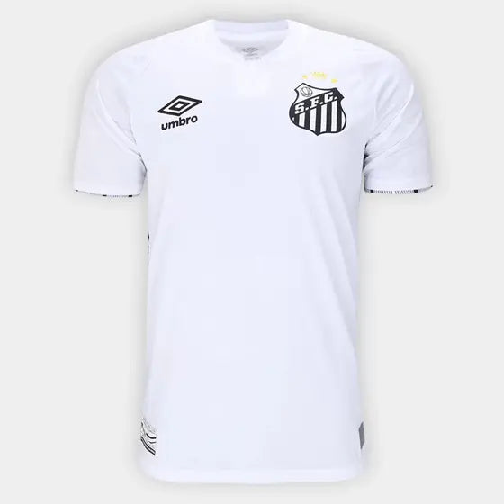 Camisa Santos Treino 24/25 Umbro Torcedor Masculino - Branco e Preto