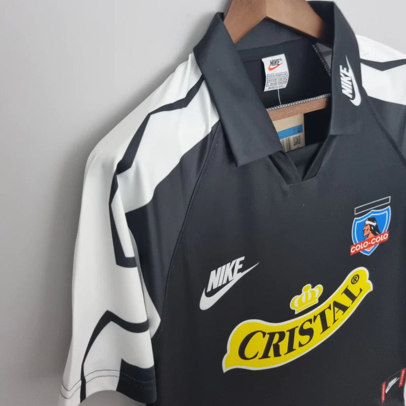 Camisa Colo Colo 1995 Away Nike Torcedor - Preta e Branca