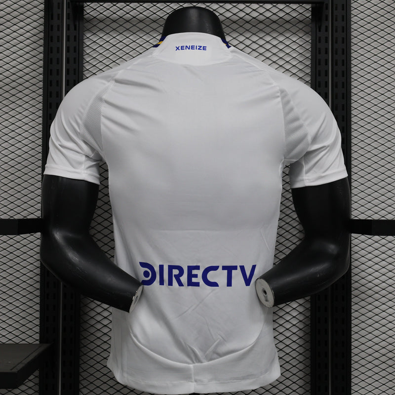 Camisa Boca Juniors Away 2024/25 Jogador Adidas Masculino com Patch - Branca, Azul e Amarela