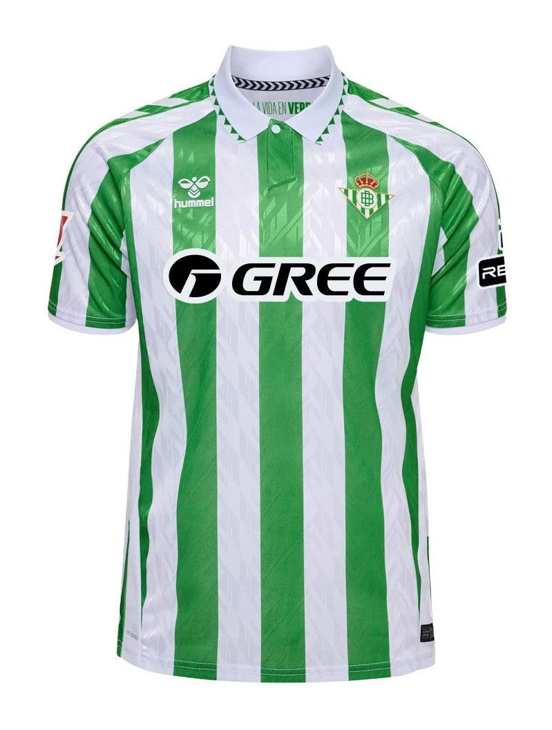 Camisa Real Betis 24/25 Home Hummel Torcedor - Verde e branca