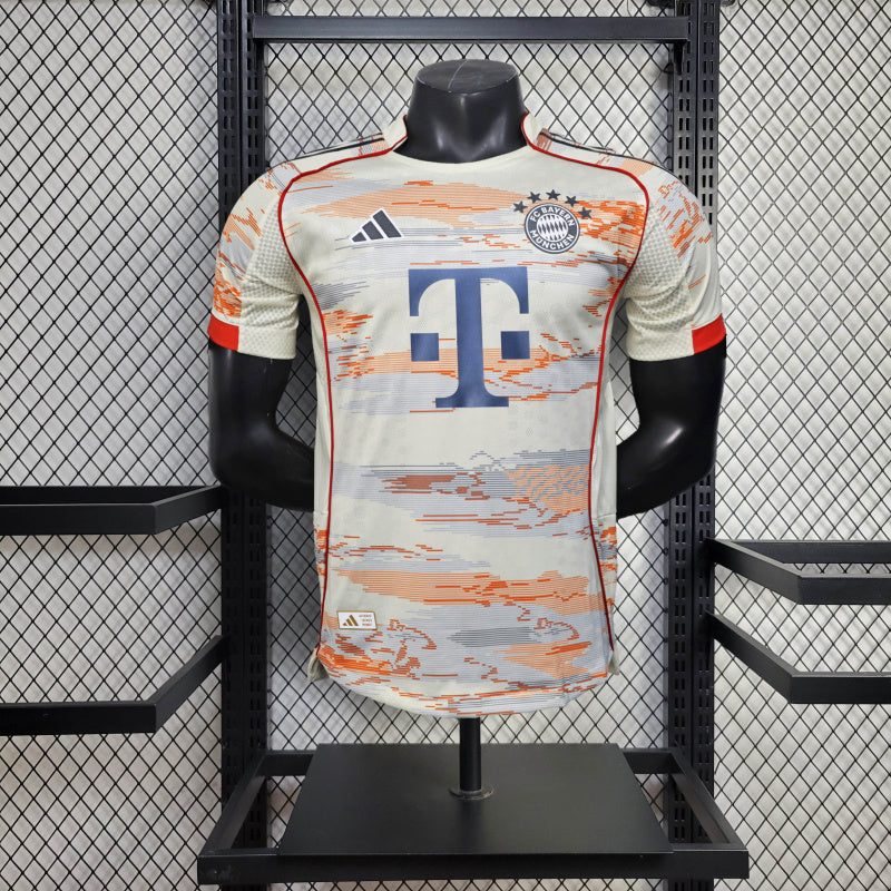 Camisa Bayern de Munich Away 25/26 Jogador Adidas Masculino com Patch - Branco