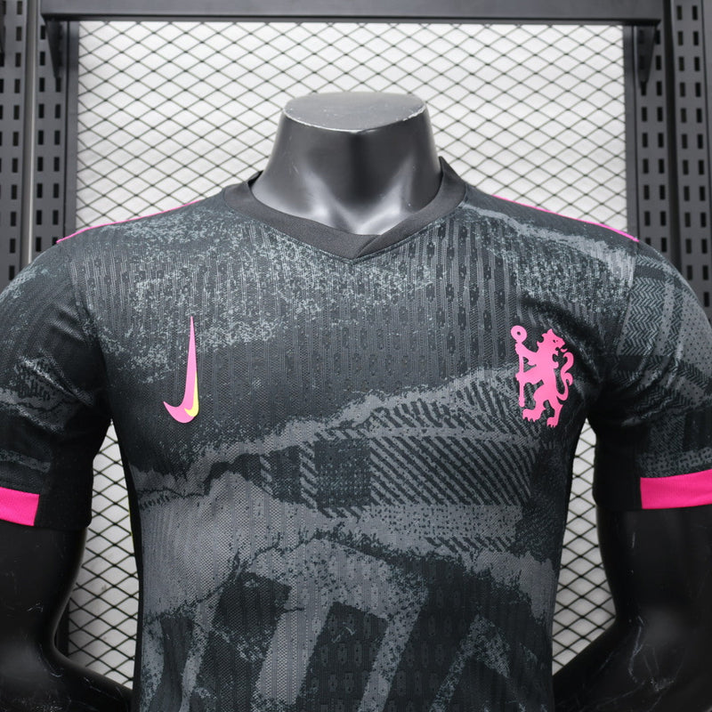 Camisa Chelsea Third 2024/25 Jogador Nike Masculino com Patch - Preta