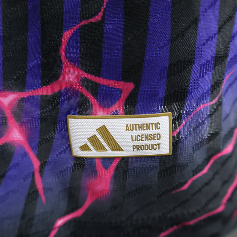 Camisa Real Madrid Edição Especial 2024/25 Jogador Adidas Masculino com Patch- Preta, Roxa e Rosa