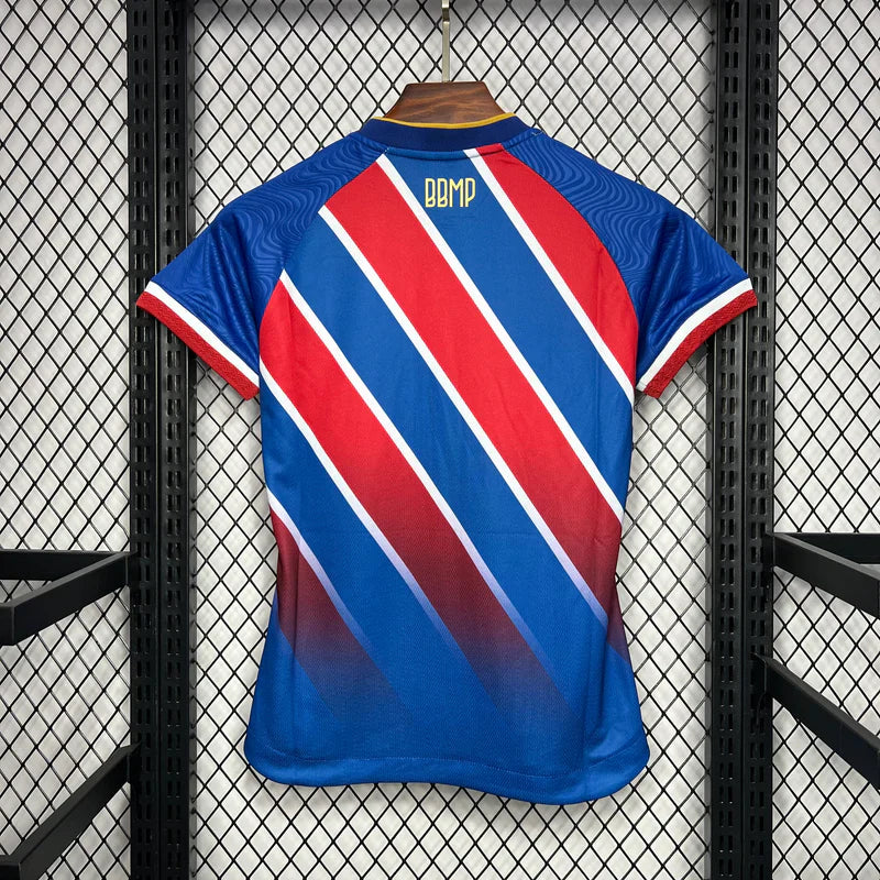 Camisa Bahia Away 24/25 Torcedor Feminina - Azul e Vermelho