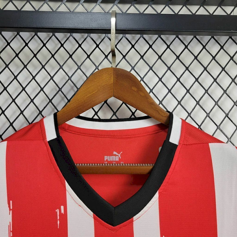 Camisa PSV Home 24/25 Puma Torcedor Masculino - Vermelho e Branco