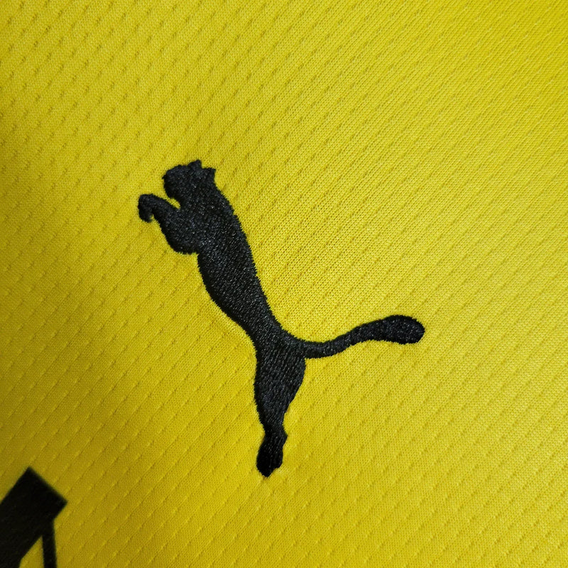 Conjunto Infantil Borussia Dortmund 24/25 Home Puma - Amarelo e Preto