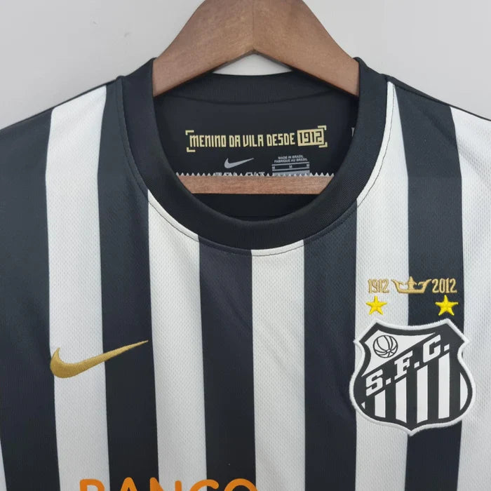 Camisa Santos Retrô 2012/13 Away Nike Masculina - Branco e Preto