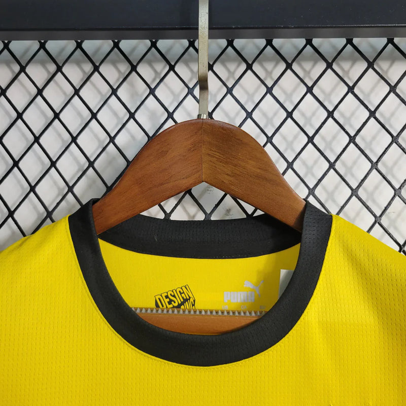 Conjunto Infantil Borussia Dortmund 24/25 Home Puma - Amarelo e Preto