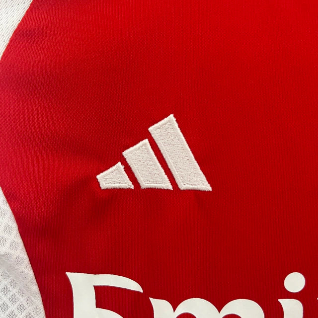 Conjunto Infantil Arsenal 24/25 Home Adidas - Branco e Vermelho