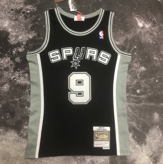 regata NBA Spurs Parker 9 - Preta