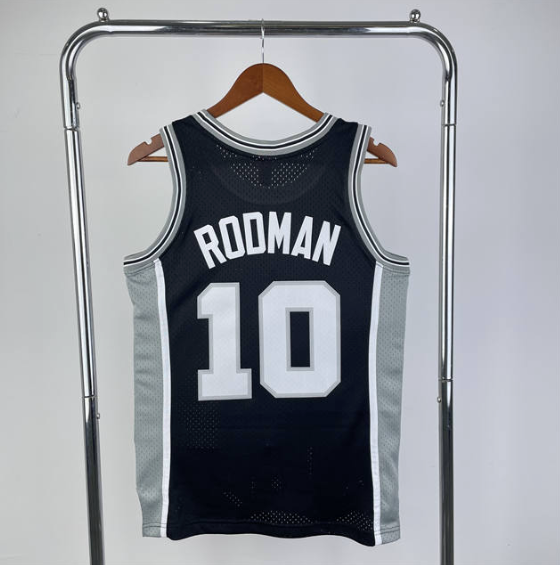 regata NBA Spurs Rodman 10 - Preta