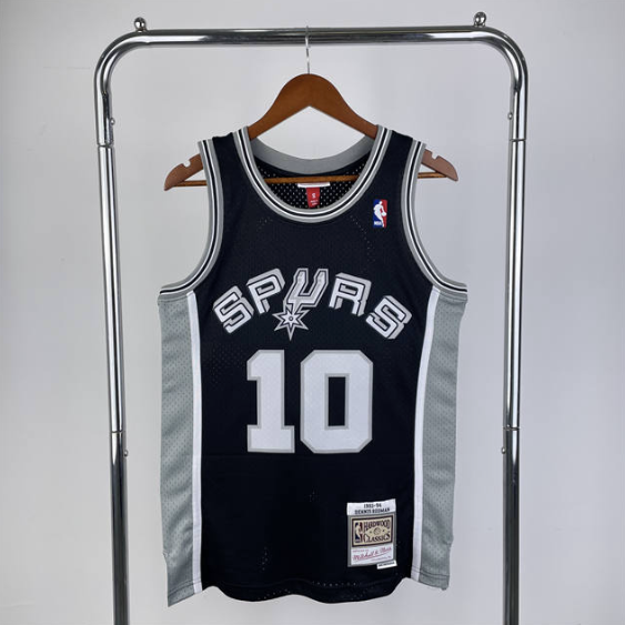 regata NBA Spurs Rodman 10 - Preta