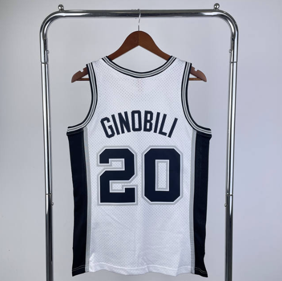 regata NBA Spurs Ginobili 20 - Branca