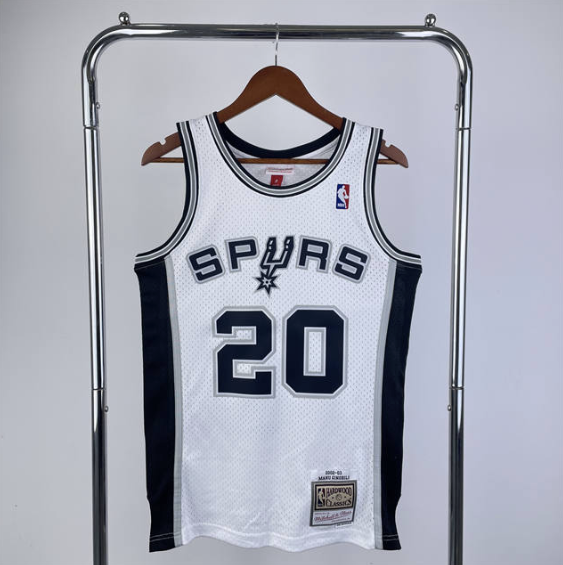 regata NBA Spurs Ginobili 20 - Branca