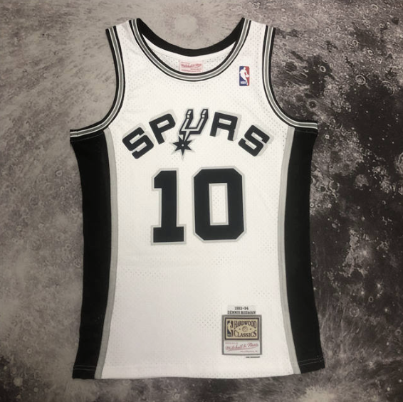 regata NBA Spurs Rodman 10 - Branca
