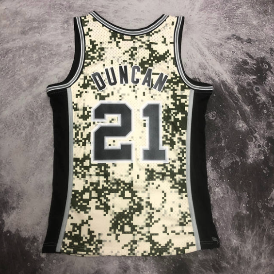 regata NBA Spurs Duncan 21 - Bege