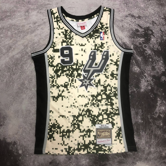 Camisa NBA Spurs Parker 9 - Bege