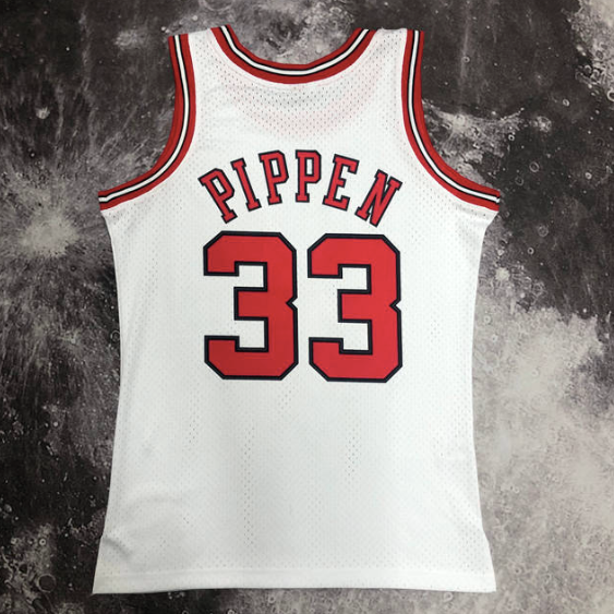 regata NBA Bulls Pippen 33 - Branca