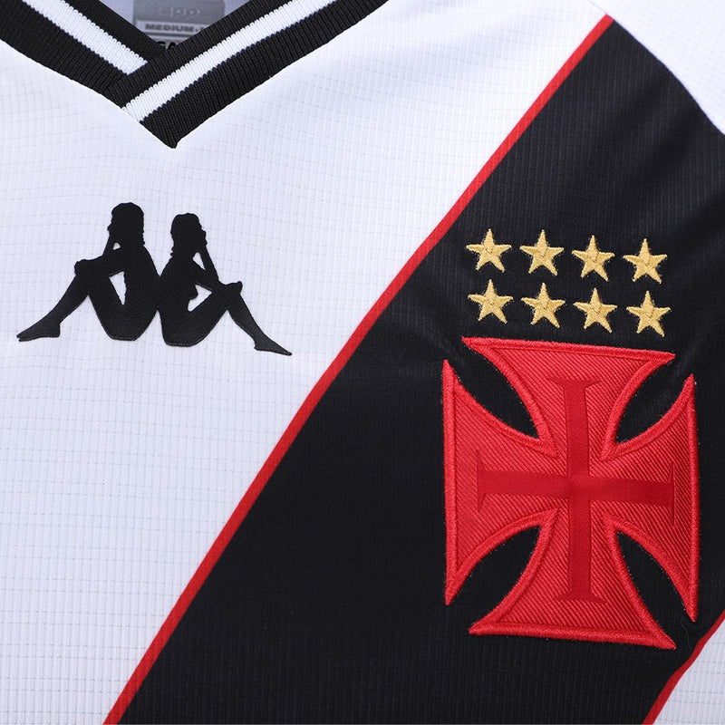 Camisa Vasco Manga Longa 24/25 Away Kappa Masculino Torcedor - Branca