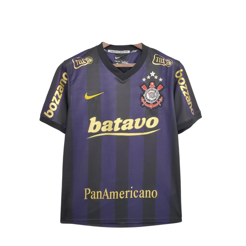 Camisa Corinthians Retrô 2009/10 Away Nike Masculina - Roxa e Preta
