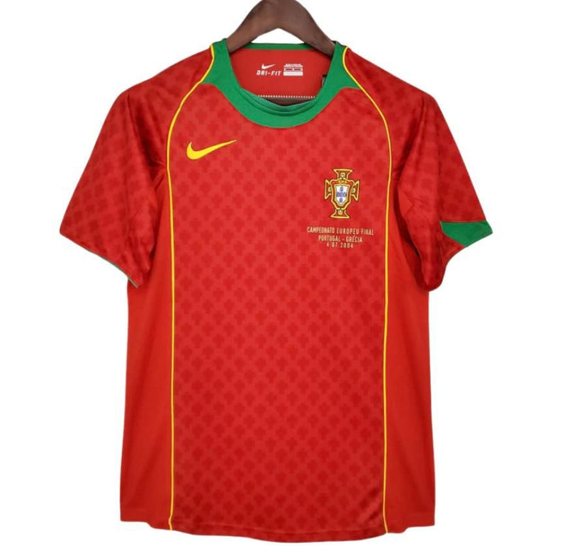 Camisa Portugal Retrô 2004 Nike Torcedor - Vermelha
