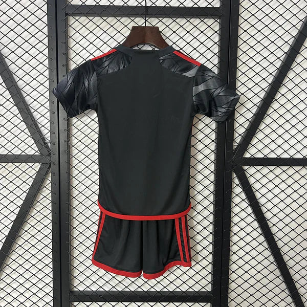 Kit Infantil Flamengo 24/25 Third Adidas - Preta