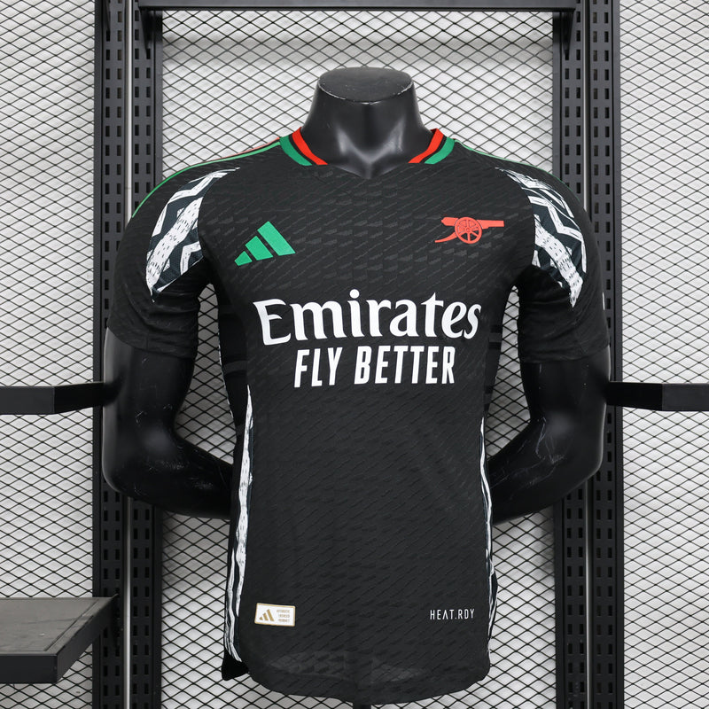 Camisa Arsenal Away 2024/25 Jogador Adidas Masculino com Patch - Preta