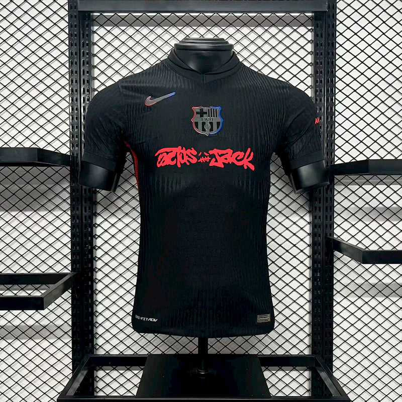 Camisa Barcelona Away 24/25 s/n° Jogador Masculino com Patch - Preta