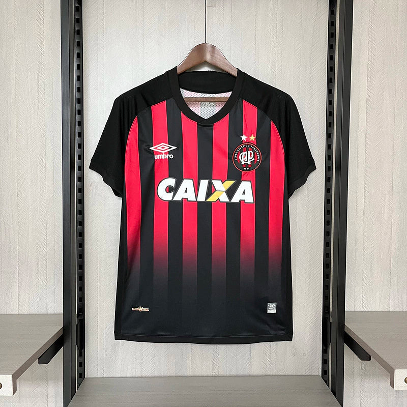 Camisa Athlético Pr 18/19 Retro Home Umbro Torcedor - Preta e Vermelha