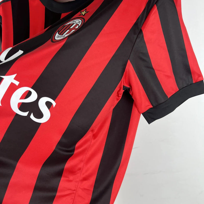 Camisa Retrô AC Milan Home 2017/18 Adidas Torcedor - Preta e Vermelha