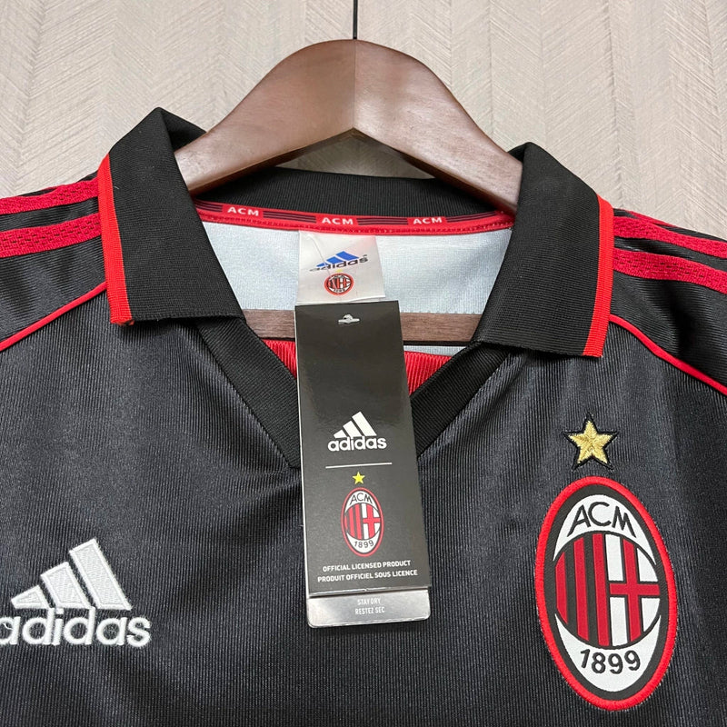 Camisa AC Milan 98/99 Adidas Torcedor - Preta e Vermelha