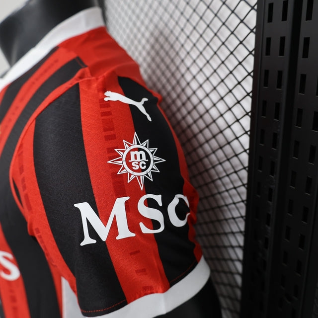 Camisa AC Milan Home 2024/25 s/n° Jogador Puma Masculino - Vermelho e Preto