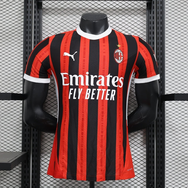 Camisa AC Milan Home 2024/25 s/n° Jogador Puma Masculino - Vermelho e Preto