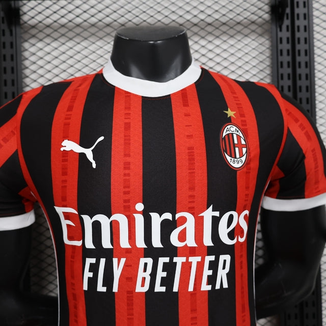 Camisa AC Milan Home 2024/25 s/n° Jogador Puma Masculino - Vermelho e Preto