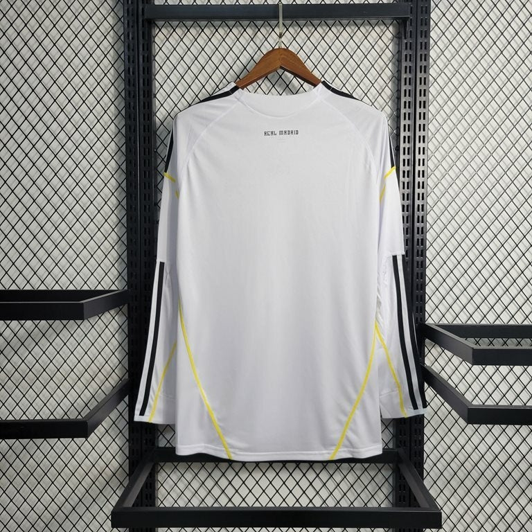 Camisa Manga Longa Real Madrid Retrô 09/10 Adidas Masculino - Branco