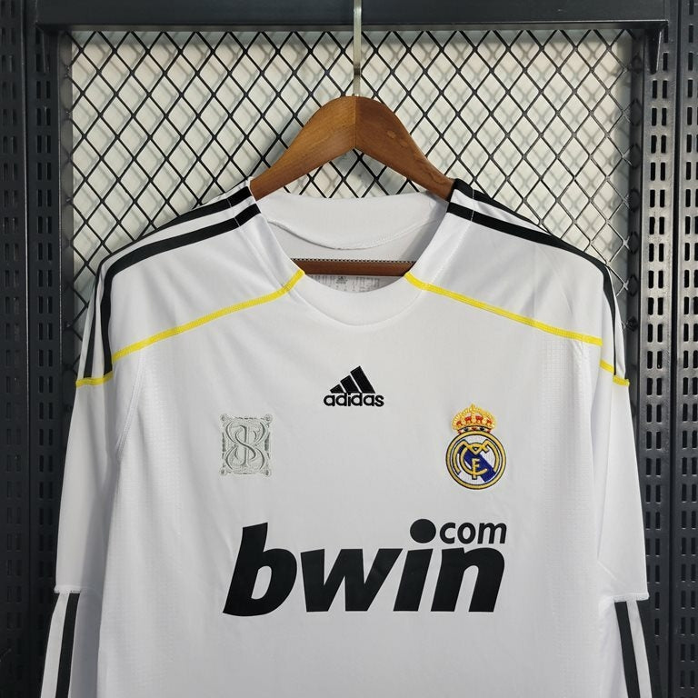 Camisa Manga Longa Real Madrid Retrô 09/10 Adidas Masculino - Branco